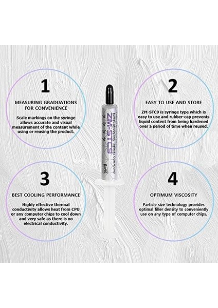 Zm-Stc9 Super Iletken 4gr Yuksek Performanslı Termal Macun Termal Iletkenlik 9.1 W/m-K