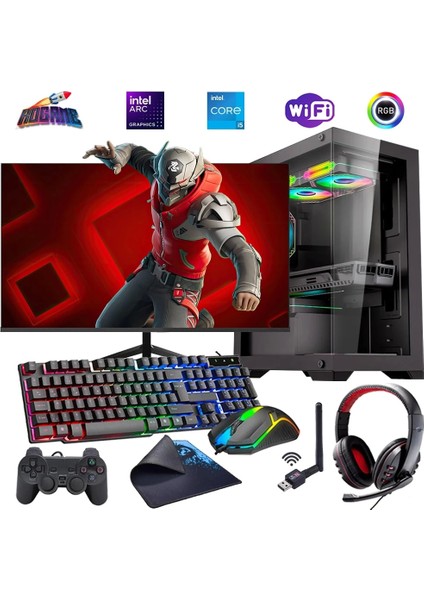 I5 13400F 16GB Ddr4 480SSD 12GB Arc B580 27" 165Hz Mon. Oyun Bilgisayarı (Gaming Set)