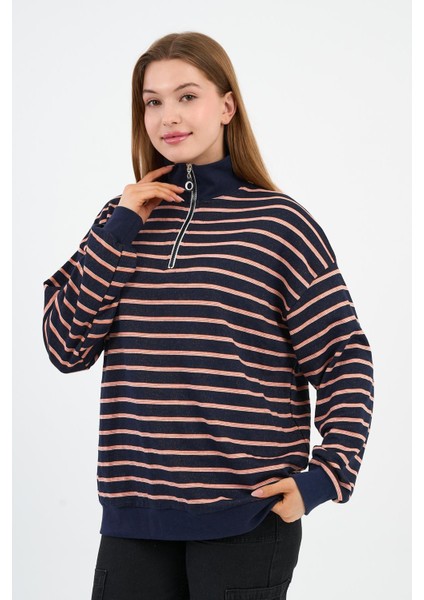 Dik Yaka Fermuarlı Sweatshırt (UNX00247WN) fırsatları
