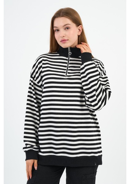 Dik Yaka Fermuarlı Sweatshırt (UNX00247WN) fırsatları