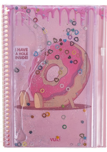 Fast Food Simli ve Sulu Kapaklı Kalem Kutulu A5 Defter