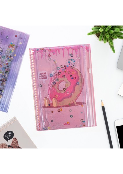 Fast Food Simli ve Sulu Kapaklı Kalem Kutulu A5 Defter fırsatları