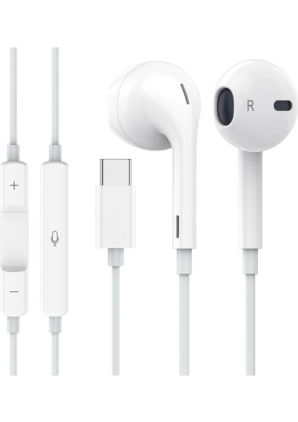 Apple iPhone 15 & 16 Serisi Uyumlu Mikrofonlu Usb-C Kablolu Mikrofonlu Kulaklık