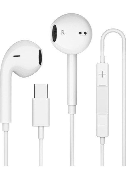 Apple iPhone 15 & 16 Serisi Uyumlu Mikrofonlu Usb-C Kablolu Mikrofonlu Kulaklık