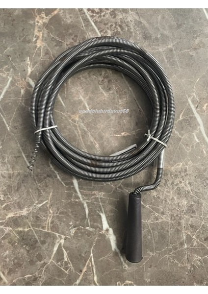 9mm Kalın Çelik Lavabo Wc Açıcı Tel Banyo Borusu Gider Açma Teli 5mt