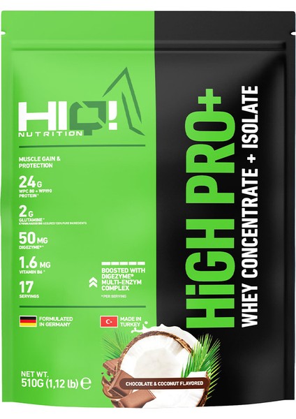 High Pro+ 510GR Chocolate&coconut Flavored