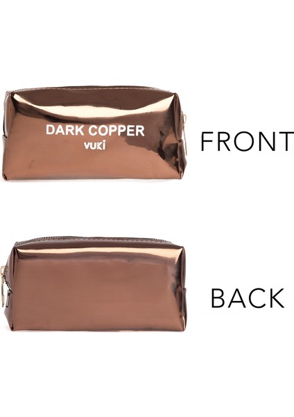 Dark Copper Aynalı Fermuarlı Kalem Kutu & Makyaj Çantası indirimleri
