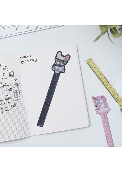 Köpek Desenli Özel Tasarım Ahşap Cetvel Kitap Ayracı fırsatları