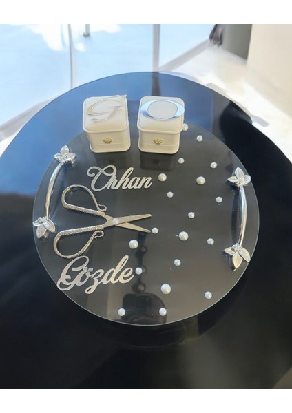 Clarity Şeffaf Nişan Tepsisi