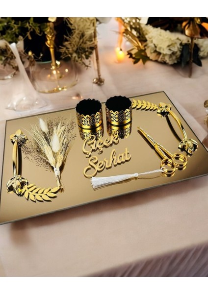 Cherish Gold Söz Nişan Tepsisi