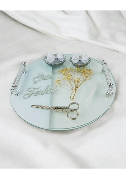 Radiant Gümüş Çiftcam Söz Tepsisi