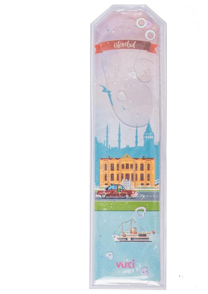 Istanbul Desenli Simli Sulu Kitap Ayracı