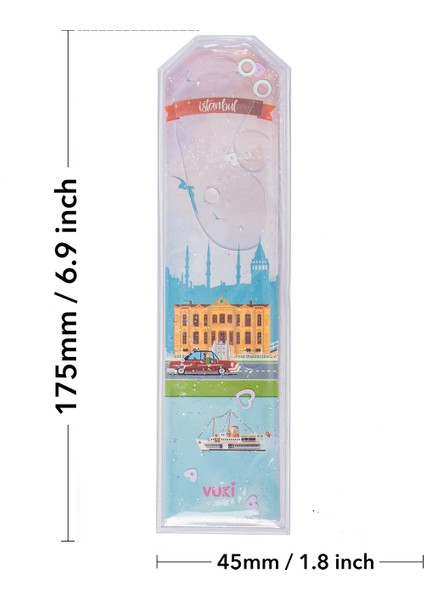 Istanbul Desenli Simli Sulu Kitap Ayracı fırsatları