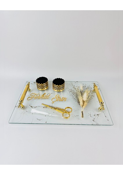 Fidelity Gold Desenli Söz Tepsisi