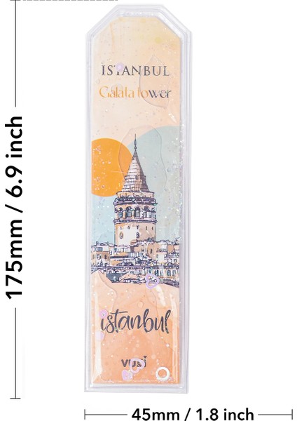 Istanbul Desenli Simli Sulu Kitap Ayracı fırsatları