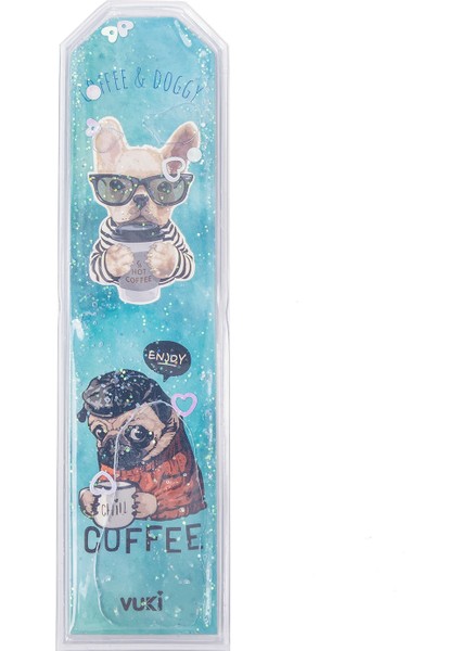 Köpek Desenli Simli Sulu Kitap Ayracı