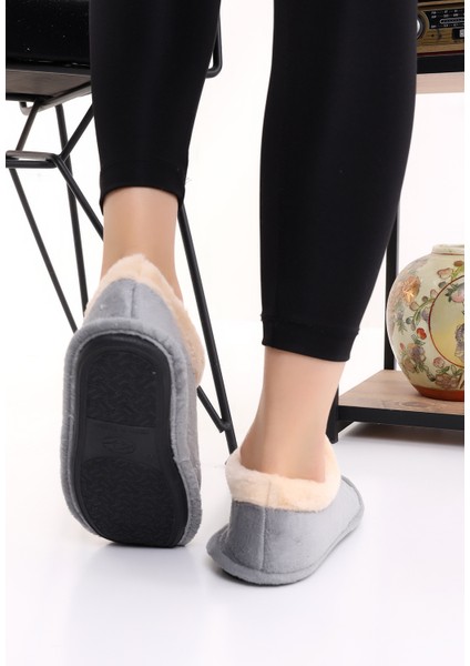 U040 Kadın Erkek Ev Içi Yünlü Kışlık Ev Pandufu Ev Ayakkabısı modelleri