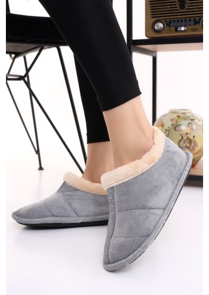 U040 Kadın Erkek Ev Içi Yünlü Kışlık Ev Pandufu Ev Ayakkabısı fırsatları