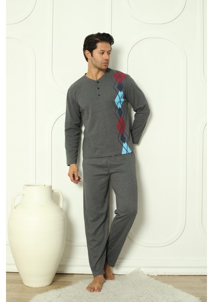 Flkm 5010 Interlok Kalın Kışlık Desenli Erkek Ev Pijama Takımı fiyatları