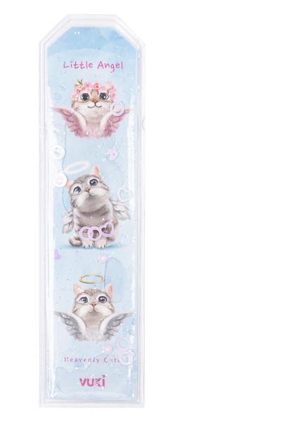 Kedi Desenli Simli Sulu Kitap Ayracı
