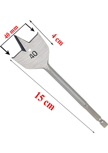 Matkap Ucu Ahşap Delme Ucu Tahta Sunta Plastik Alçıpan Delme Ucu Bits Yaprak Uç 40 mm
