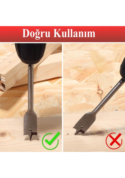 Matkap Ucu Ahşap Delme Ucu Tahta Sunta Plastik Alçıpan Delme Ucu Bits Yaprak Uç 40 mm