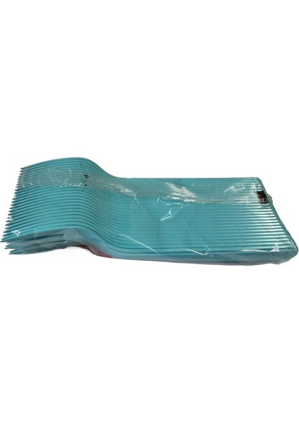Plastik Turkuaz Renkli Lü x Parti Doğum Günü Çatal - 18 cm . - 25 Adetlik Paket fiyatları