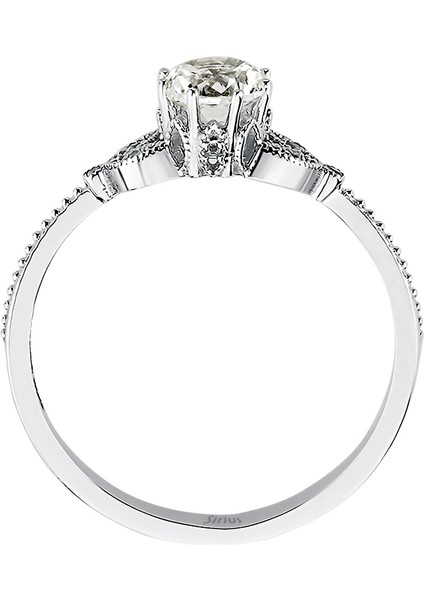 Pırlanta ve Beyaz Topaz Taşlı Alhena Yüzük 0417R0327 modelleri