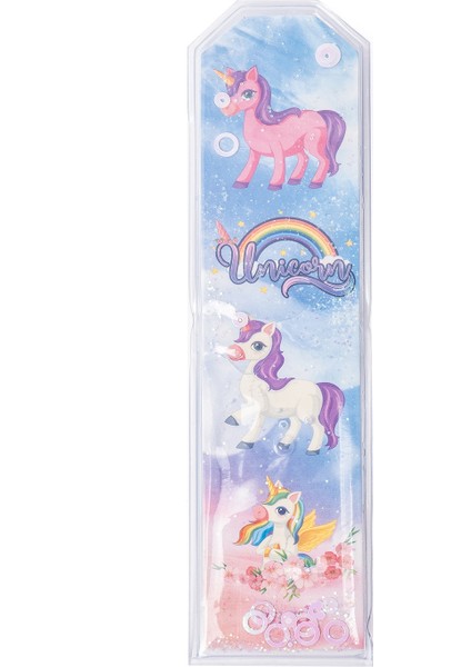 Unicorn Desenli Simli ve Sulu Kitap Ayracı