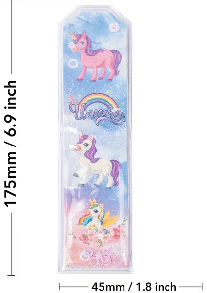 Unicorn Desenli Simli ve Sulu Kitap Ayracı fırsatları