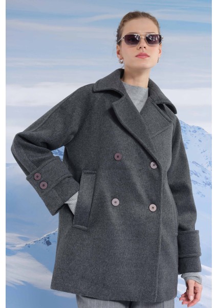 Kısa Kruvaze Kaban Antrasit