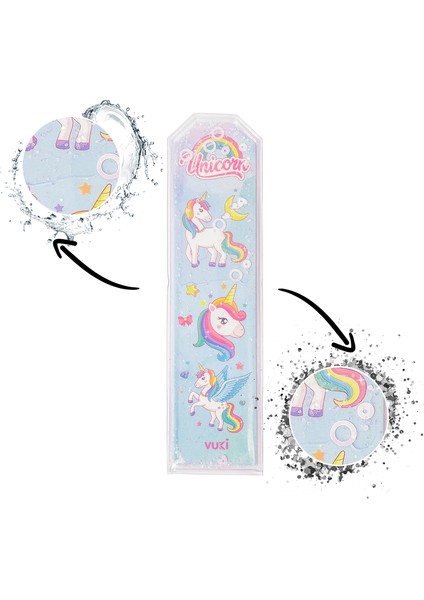 Unicorn Desenli Simli ve Sulu Kitap Ayracı