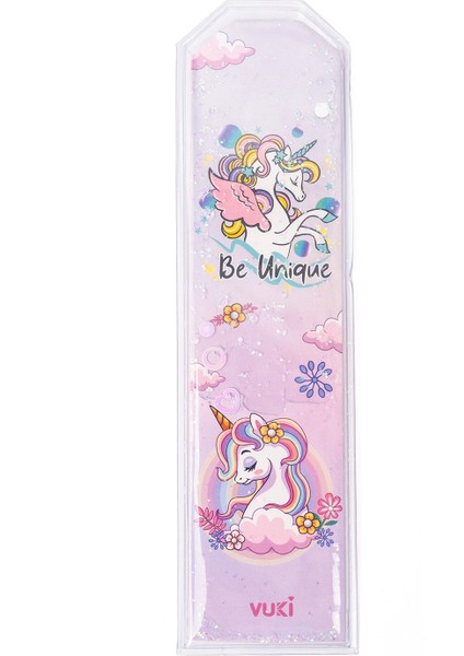 Unicorn Desenli Simli ve Sulu Kitap Ayracı