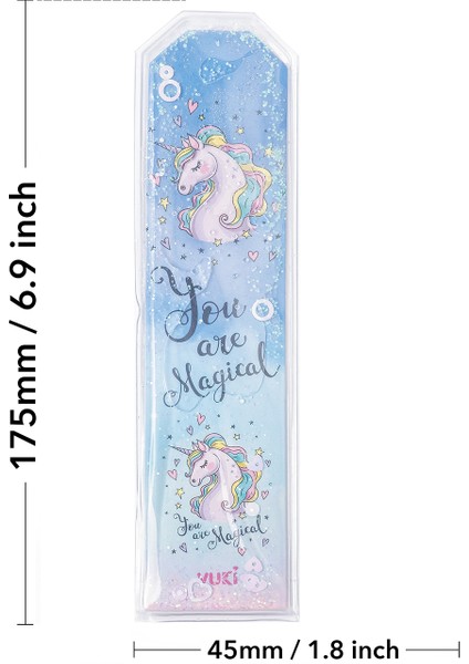 Unicorn Desenli Simli ve Sulu Kitap Ayracı fırsatları
