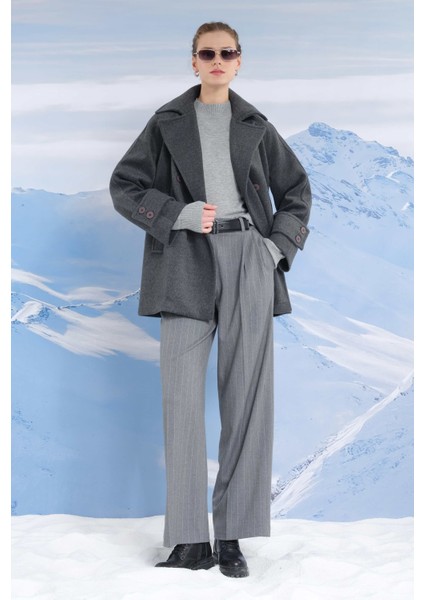 Kısa Kruvaze Kaban Antrasit