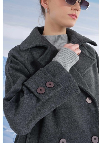 Kısa Kruvaze Kaban Antrasit indirimleri