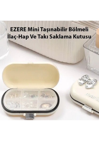 Mefa Ös Mini Taşınabilir Bölmeli Ilaç-Hap ve Takı Saklama Kutusu