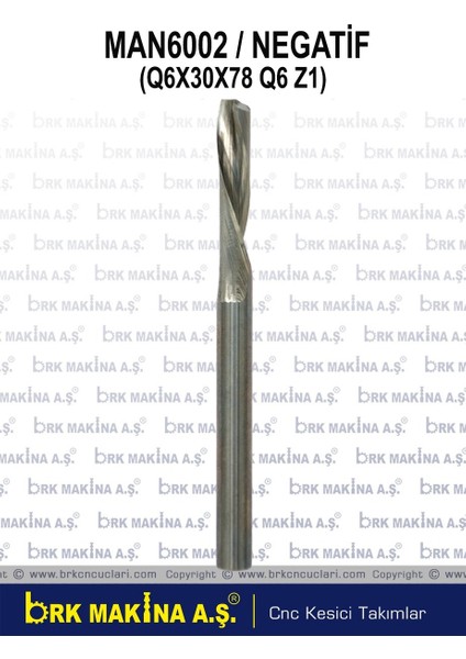 Mdf Z1 Negatif Karbür Freze 6 mm