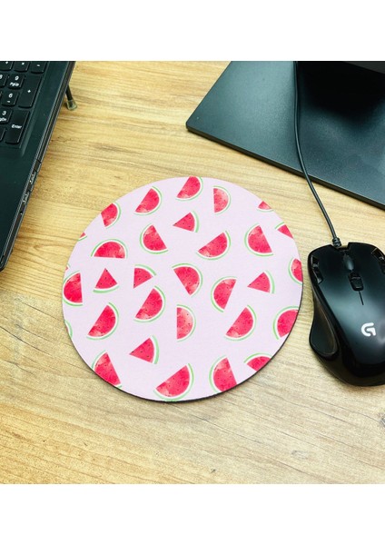 Karpuz Tasarımlı Oval Mouse Pad