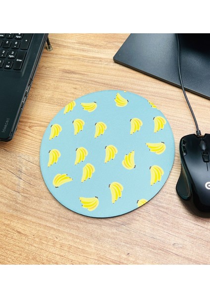 Muz Tasarımlı Oval Mouse Pad