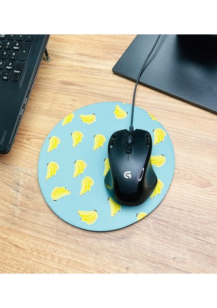 Muz Tasarımlı Oval Mouse Pad