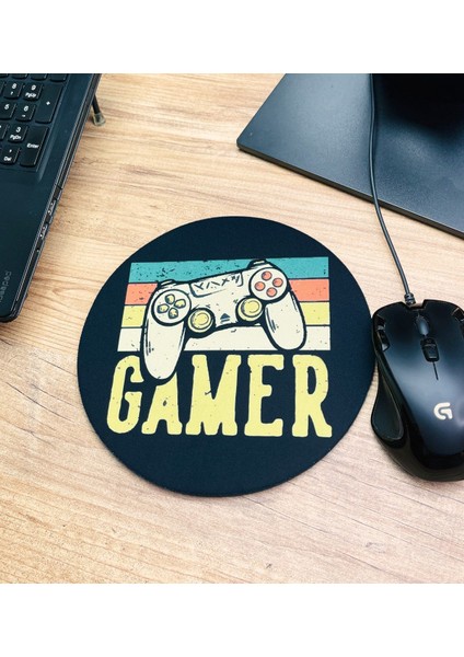 Gamer Tasarımlı Oval Mouse Pad