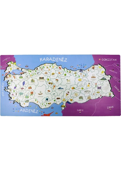 Türkiye Puzzle ve Kültür Haritası Yapboz Eğitici Oyuncak indirimleri