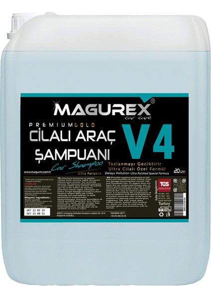 V4 Cilalı Araç Şampuanı 20LT