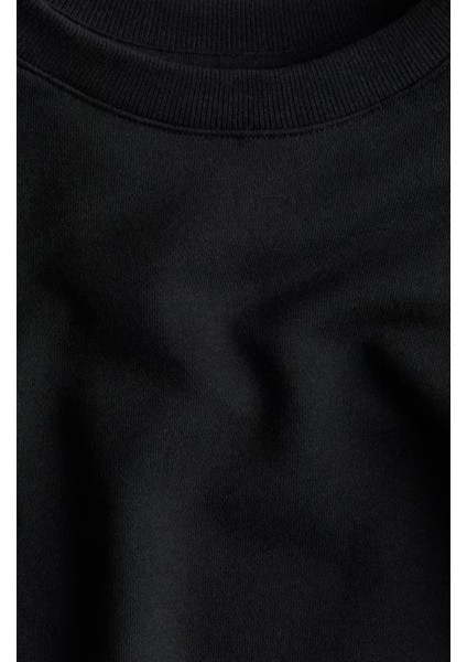 Erkek Paris Baskılı Bisiklet Yaka Sweatshirt modelleri