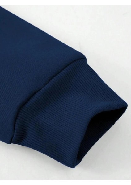 Erkek Paris Baskılı Bisiklet Yaka Sweatshirt modelleri