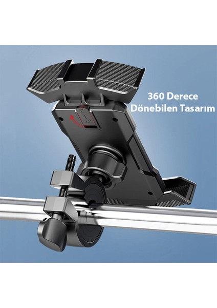 Motor Bisiklet Gidonu Için Telefon Tutucu 360 Darbe Emici Scooter modelleri