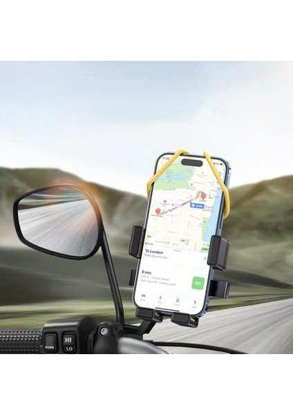 Ayna Bağlantılı Cep Telefonu Tutucusu, Atv Bisiklet Motosiklet, Darbeye Dayanıklı, Sarsıntı Önleyici fiyatları