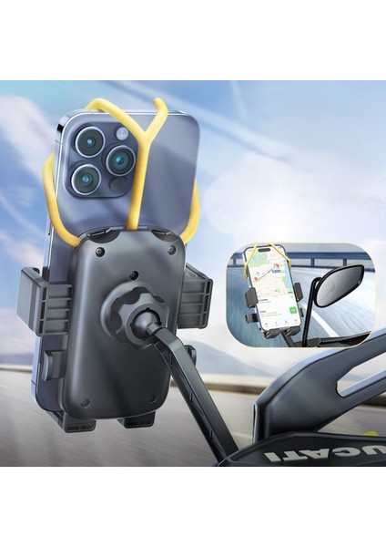 Ayna Bağlantılı Cep Telefonu Tutucusu, Atv Bisiklet Motosiklet, Darbeye Dayanıklı, Sarsıntı Önleyici indirimleri