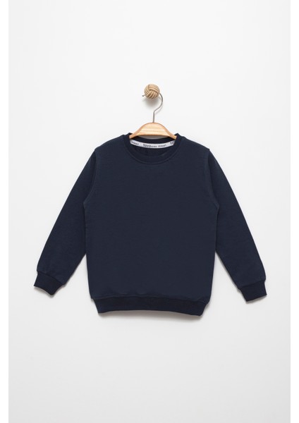 Erkek Çocuk Basic Mavsimlik 2 Iplik Penye Bisiklet Yaka Sweatshirt